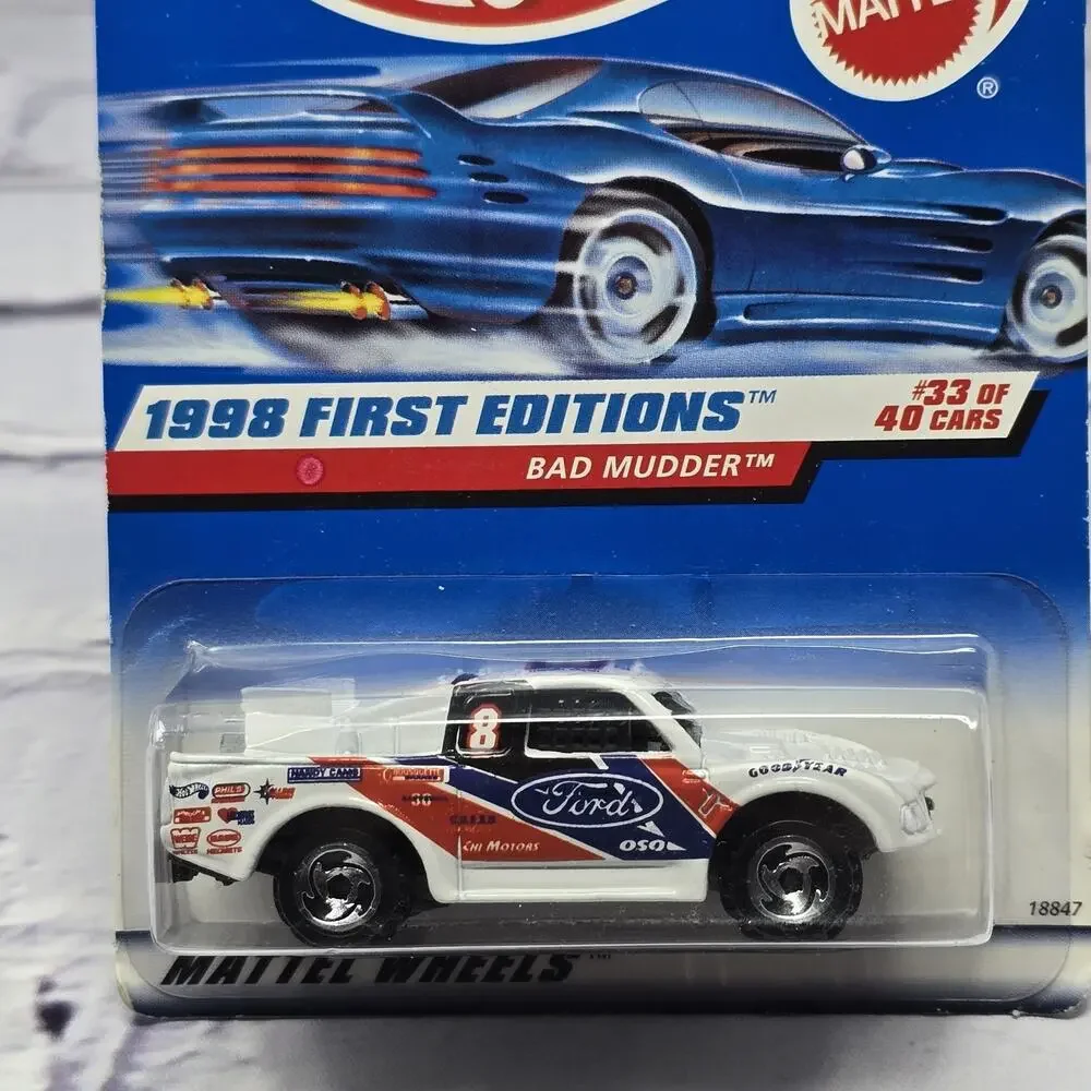 1998 Hot Wheels First Editions BAD MUDDER #33 Of 40 #662 White